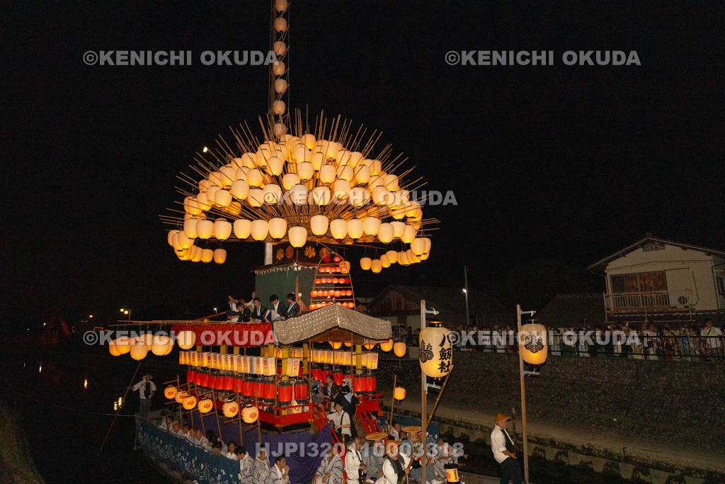 愛知県 須成祭 宵祭 巻藁船巡行