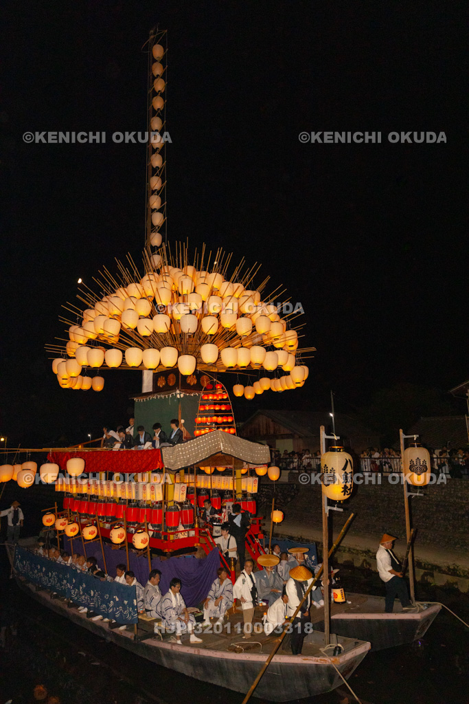 愛知県 須成祭 宵祭 巻藁船巡行