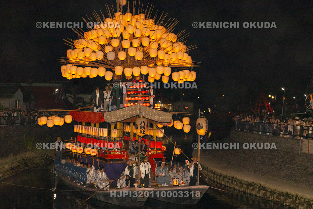 愛知県 須成祭 宵祭 巻藁船巡行