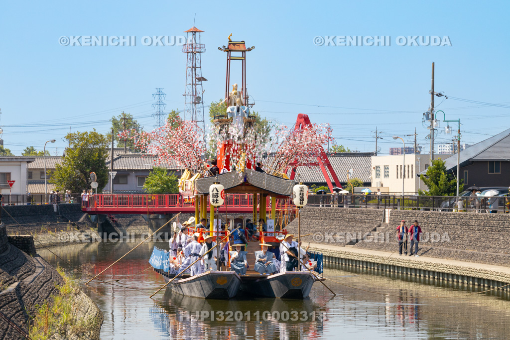 愛知県 須成祭 朝祭 祭船巡行