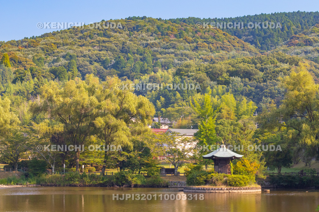 愛知県　定光寺公園　六角堂と正伝池