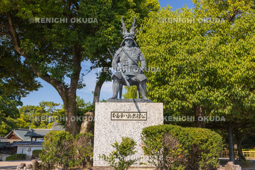 愛知県 岡崎城 本多平八郎忠勝公像