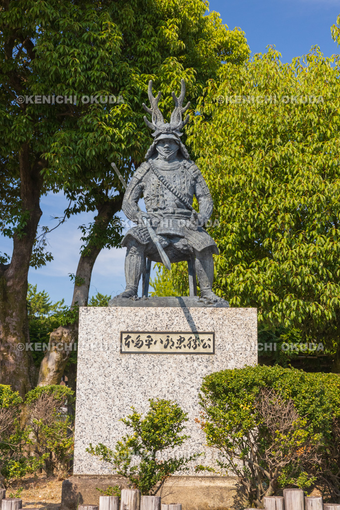 愛知県 岡崎城 本多平八郎忠勝公像