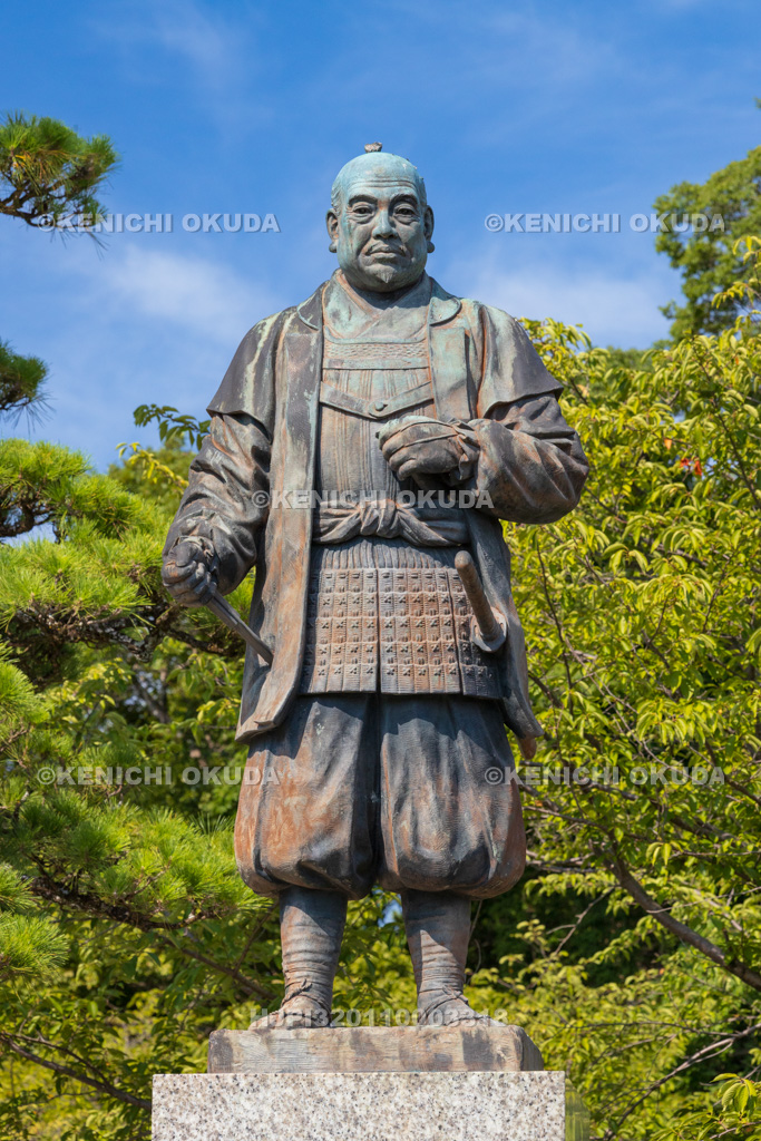 愛知県　岡崎城　徳川家康公像