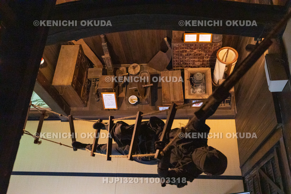 滋賀県 甲賀流忍術屋敷(望月出雲守旧宅) 縄梯子