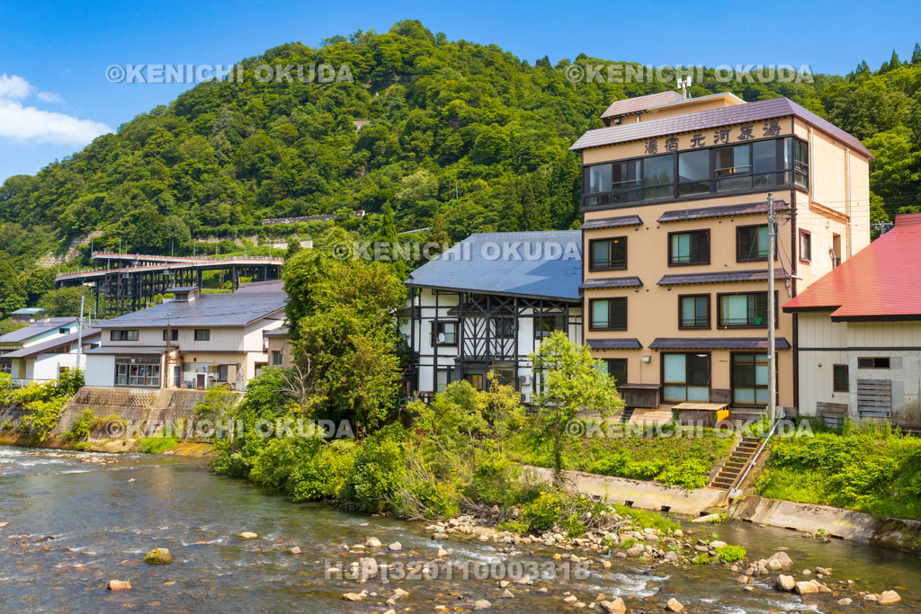 山形県 肘折温泉 温泉街