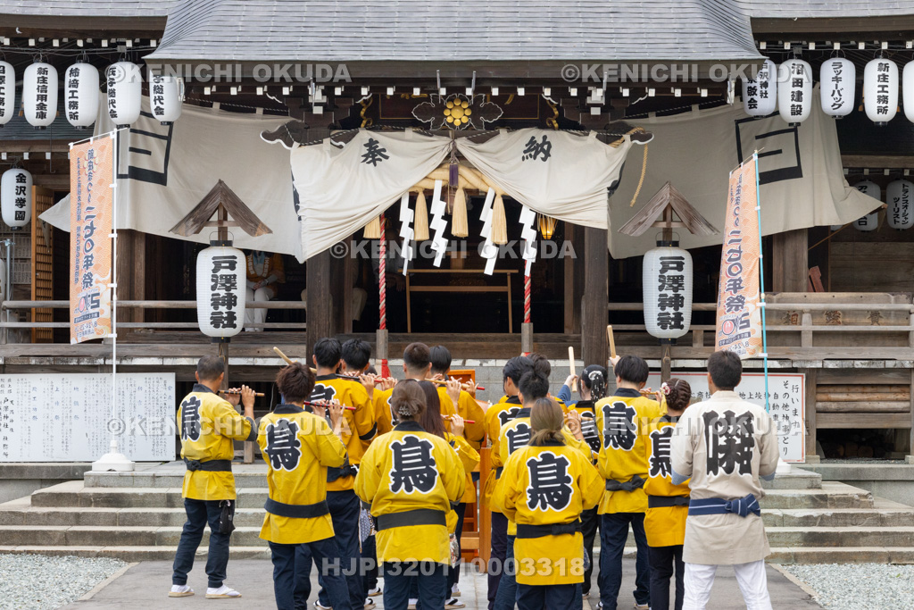 山形県　新庄まつり（宵まつり）　戸澤神社　奉納新庄囃子（鳥越囃子若連）