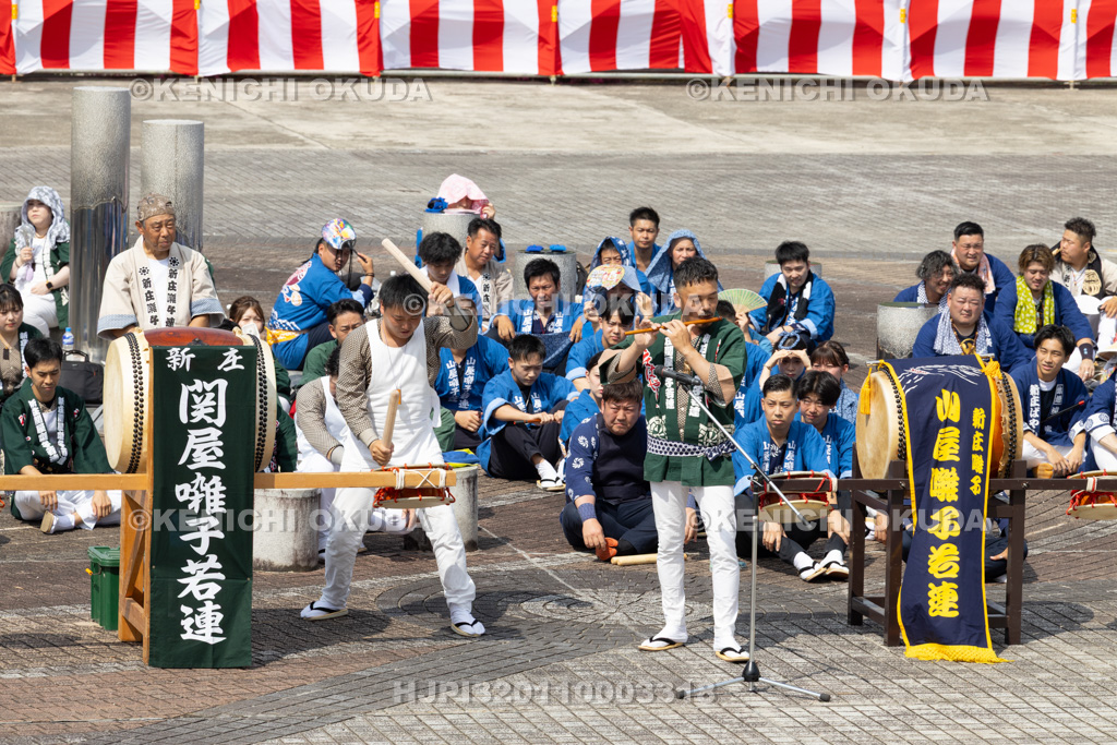山形県 新庄まつり(宵まつり) 新庄囃子合同演奏会(関屋囃子若連)