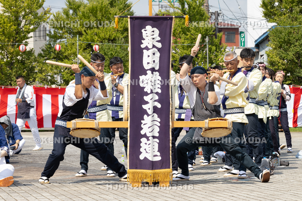 山形県 新庄まつり(宵まつり) 新庄囃子合同演奏会(泉田囃子若連)