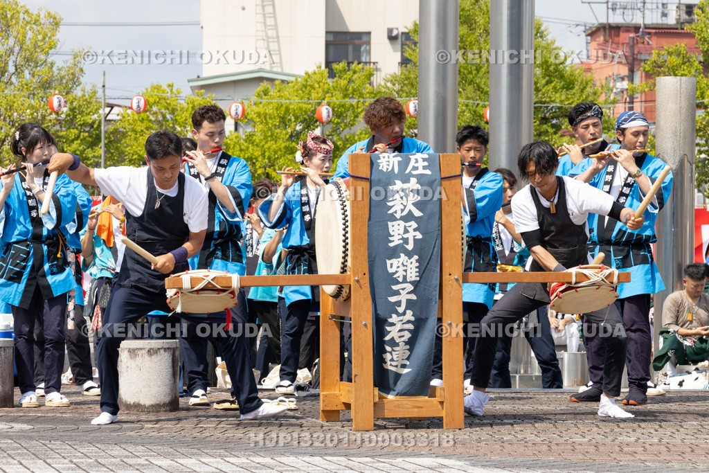 山形県　新庄まつり（宵まつり）　新庄囃子合同演奏会（萩野囃子若連）