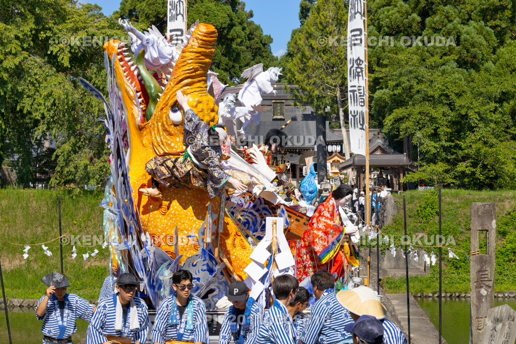 山形県 新庄まつり(本まつり) 神輿渡御行列 山車(下金澤町若連)