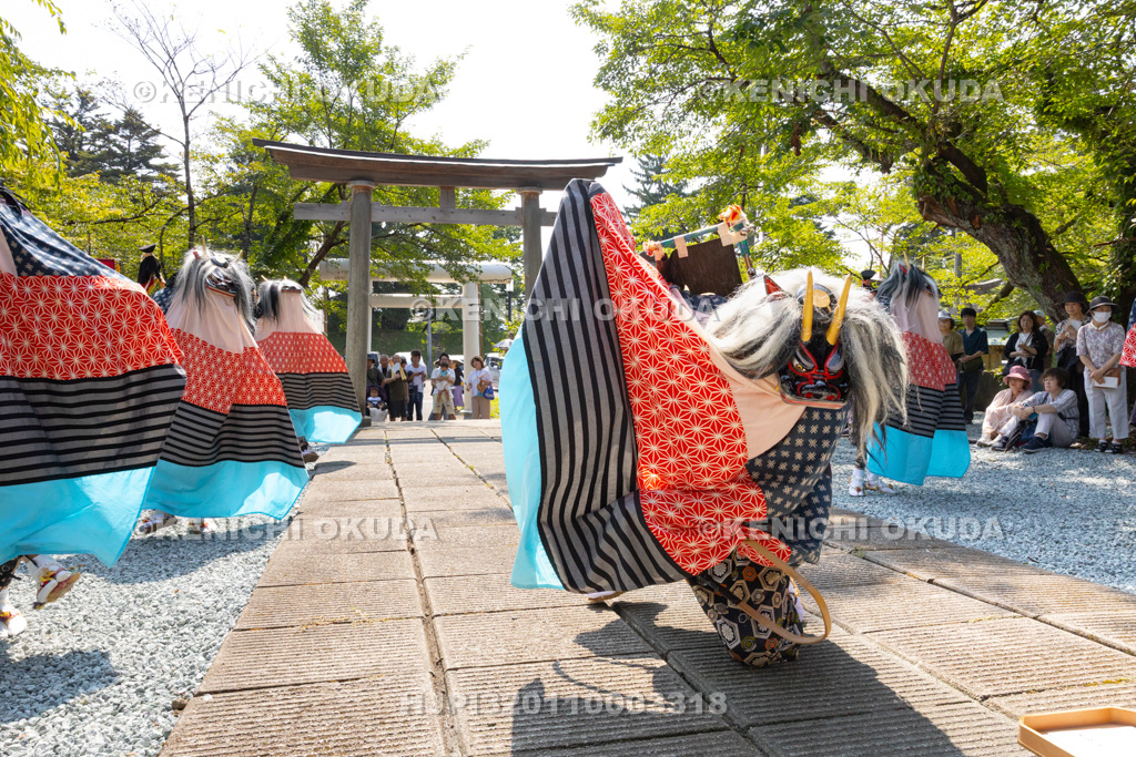 山形県　新庄まつり（後まつり）　護国神社　仁田山鹿子踊