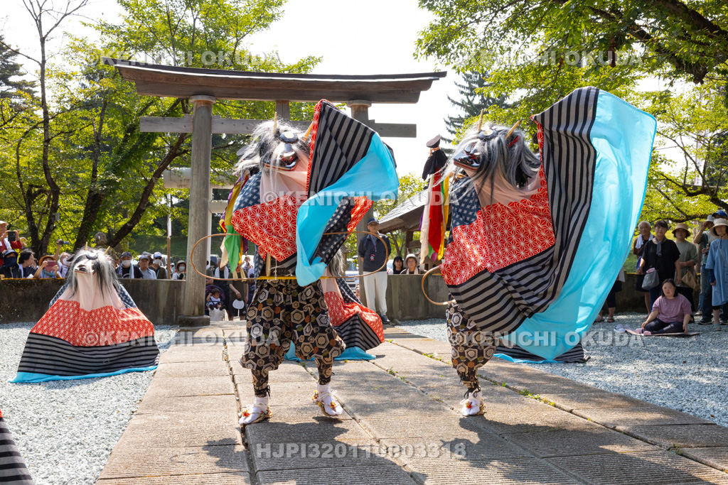 山形県　新庄まつり（後まつり）　護国神社　仁田山鹿子踊