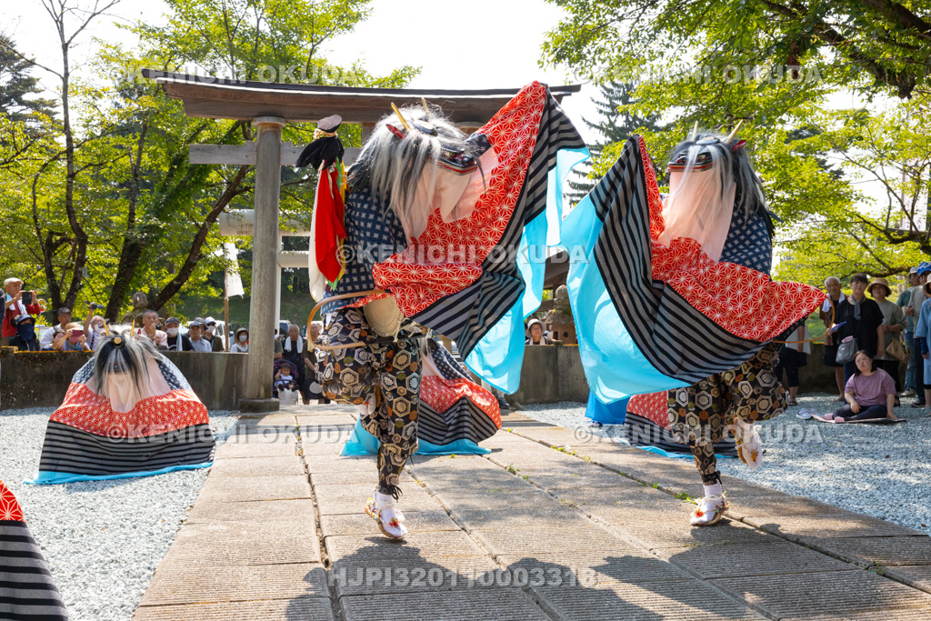 山形県　新庄まつり（後まつり）　護国神社　仁田山鹿子踊