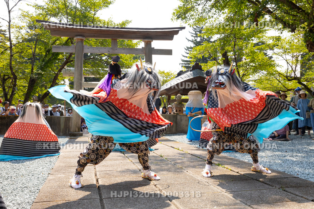 山形県　新庄まつり（後まつり）　護国神社　仁田山鹿子踊