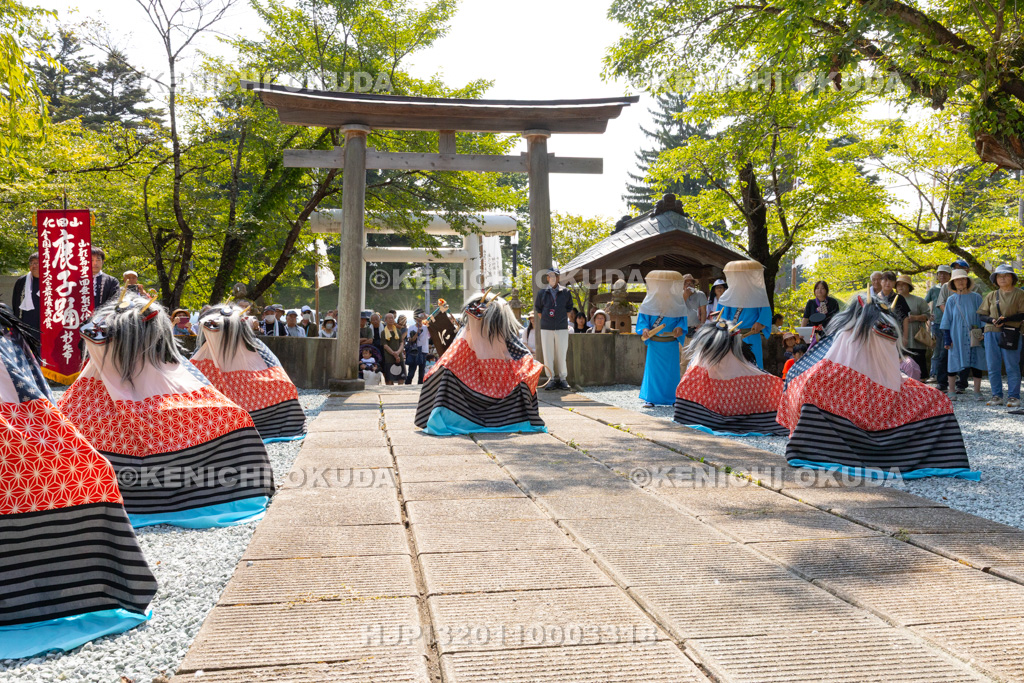山形県　新庄まつり（後まつり）　護国神社　仁田山鹿子踊