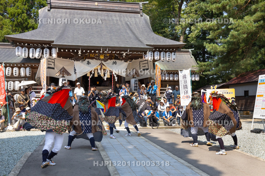 山形県　新庄まつり（後まつり）　戸沢神社　萩野鹿子踊