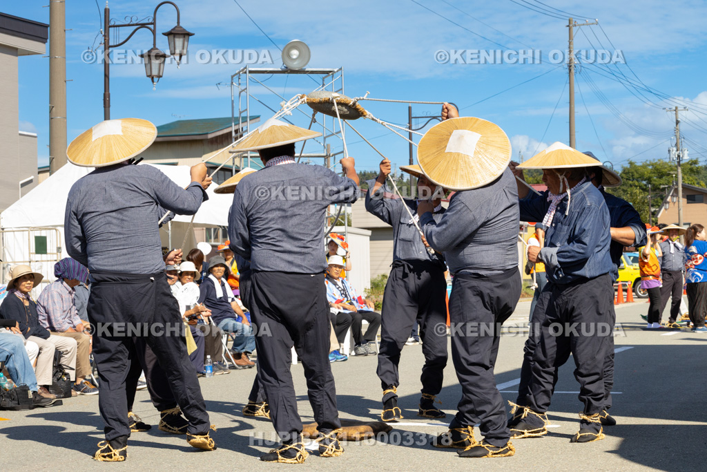 山形県　おばなざわ花笠まつり　土搗き演舞