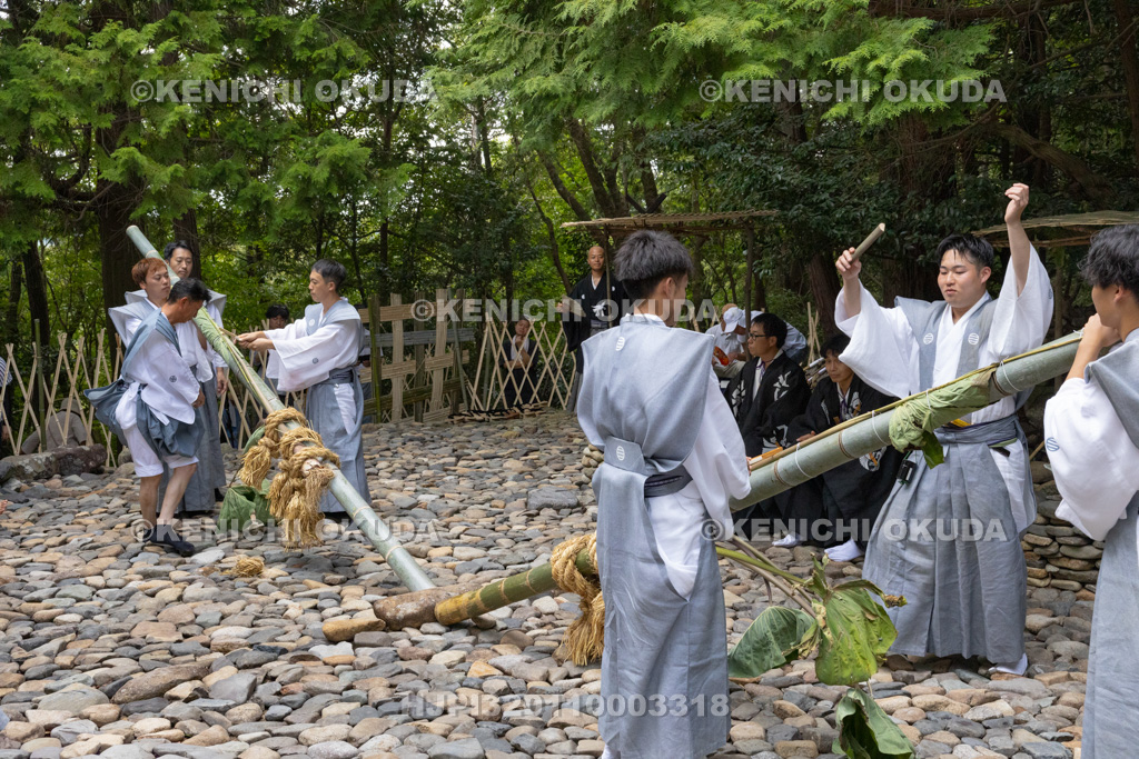 滋賀県 芋競べ祭り 芋打ち