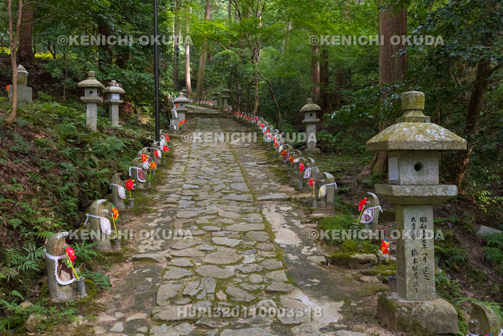 滋賀県 湖東三山 金剛輪寺 参道と千体地蔵