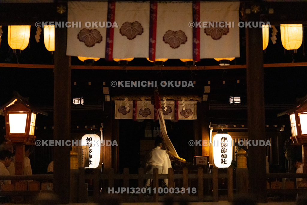 滋賀県 伊砂砂神社 燈明祭 祝詞奏上
