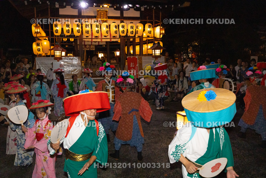 滋賀県 伊砂砂神社 燈明祭 渋川の花踊り