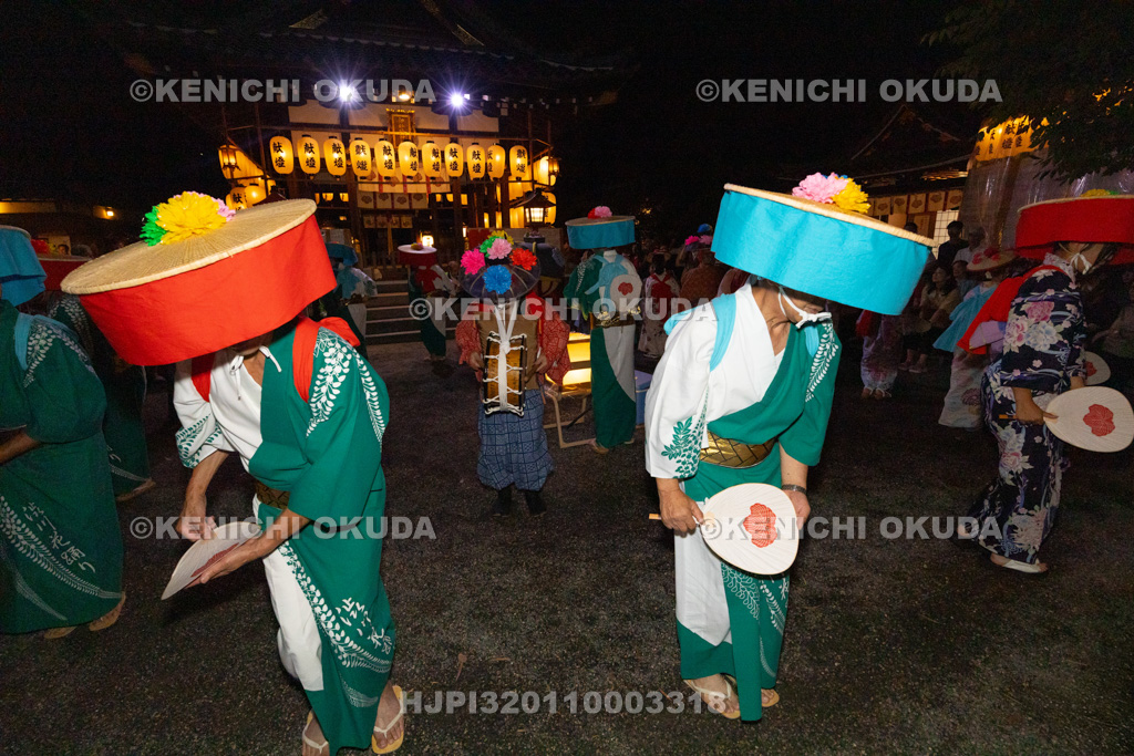 滋賀県　伊砂砂神社　燈明祭　渋川の花踊り