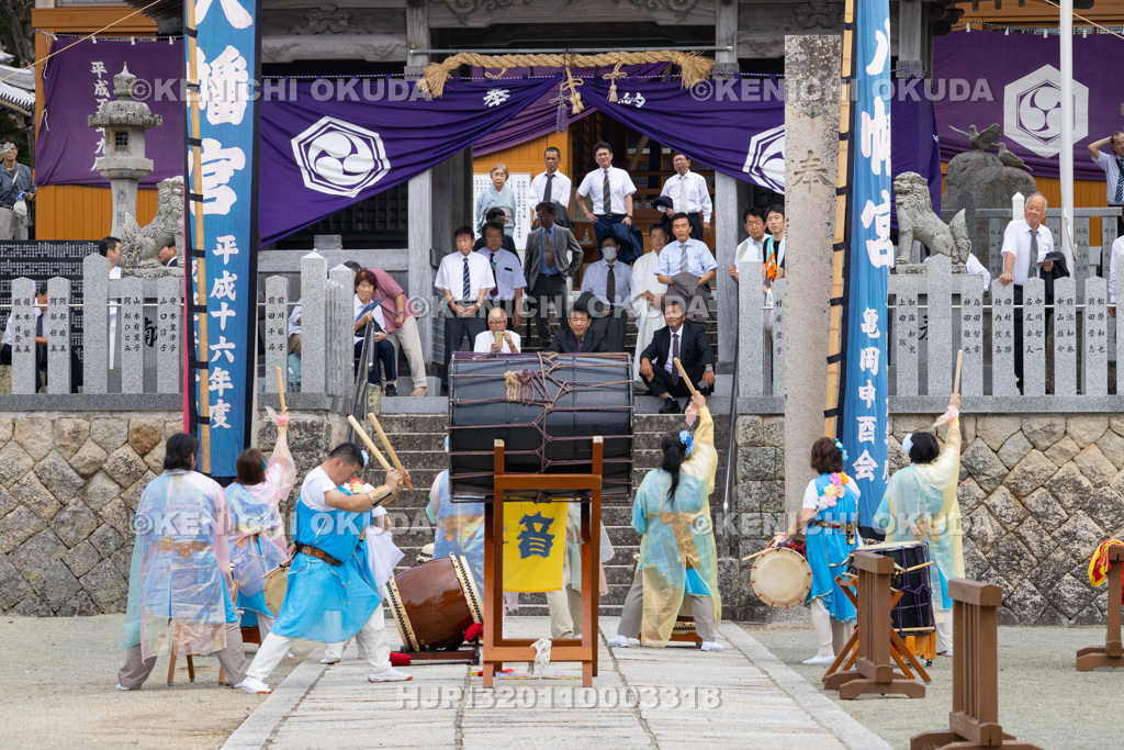 兵庫県 亀岡八幡神社 秋季大祭 美鼓音 和太鼓奉納
