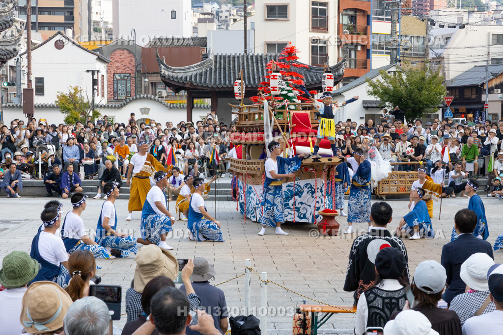 長崎県 長崎くんち 庭先回り 川船(榎津町)