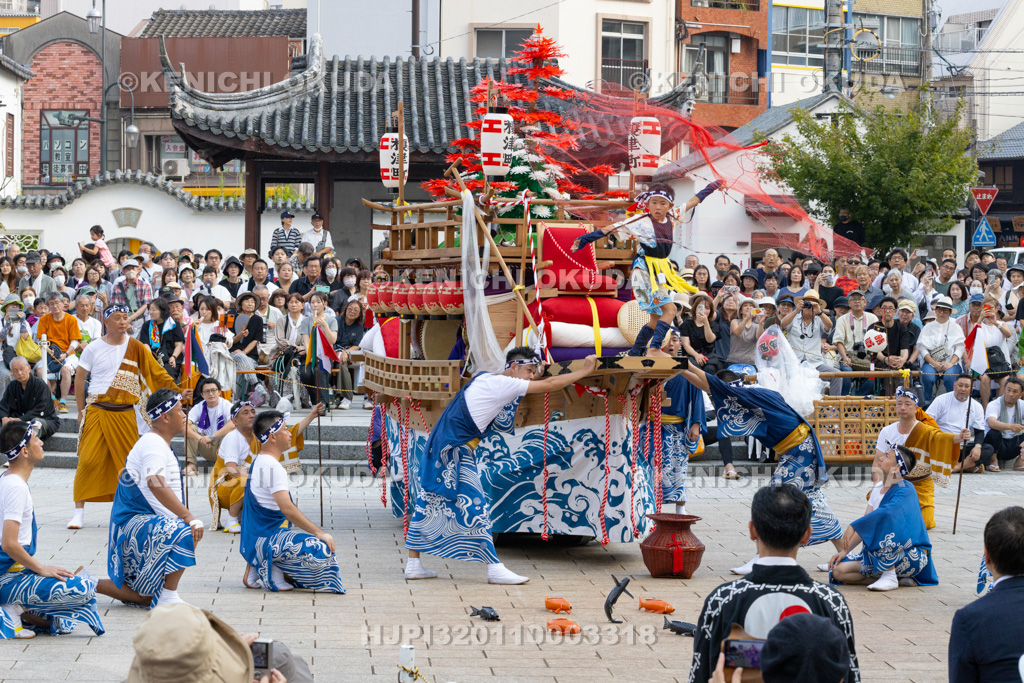 長崎県 長崎くんち 庭先回り 川船(榎津町)