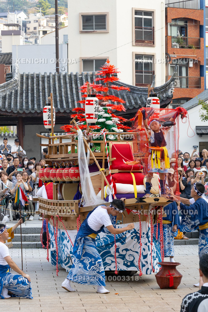 長崎県 長崎くんち 庭先回り 川船(榎津町)