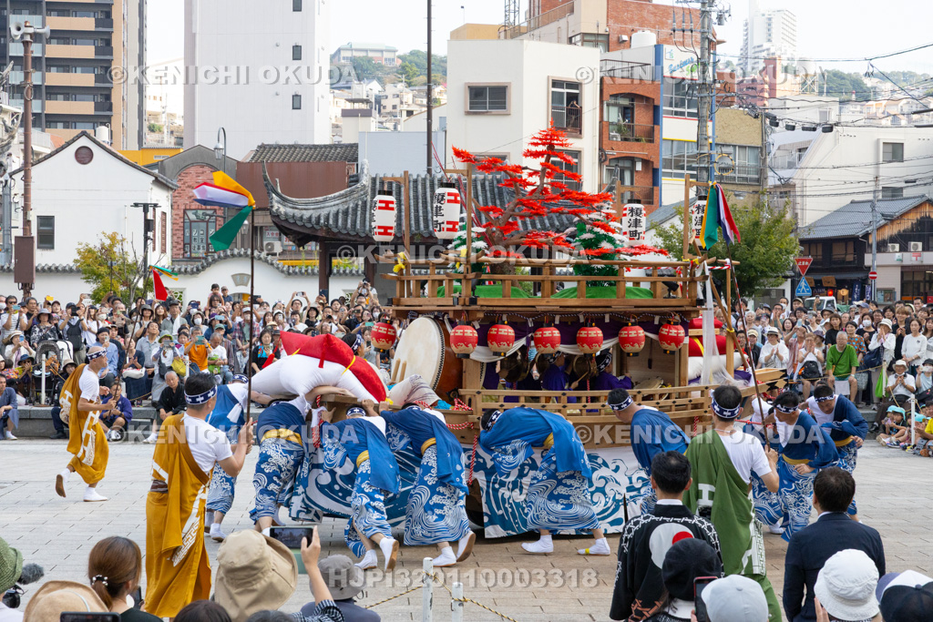 長崎県 長崎くんち 庭先回り 川船(榎津町)