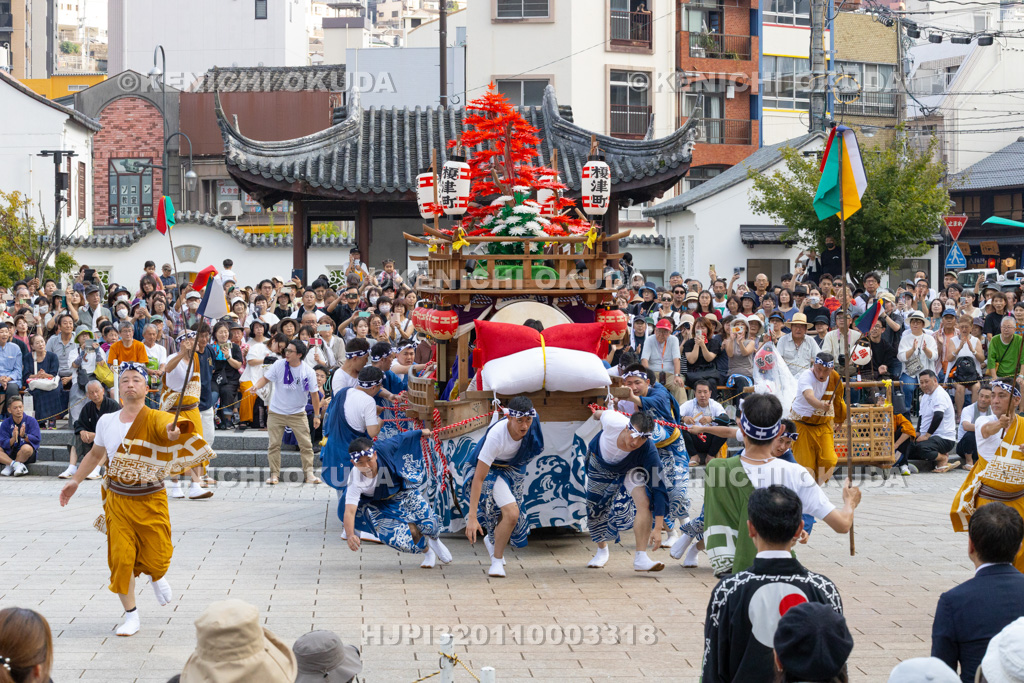 長崎県 長崎くんち 庭先回り 川船(榎津町)