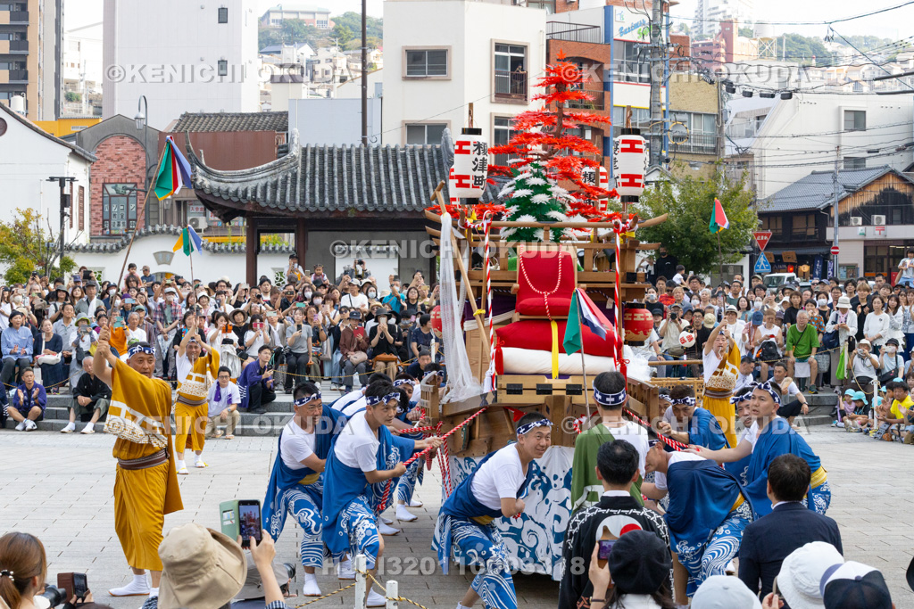 長崎県 長崎くんち 庭先回り 川船(榎津町)