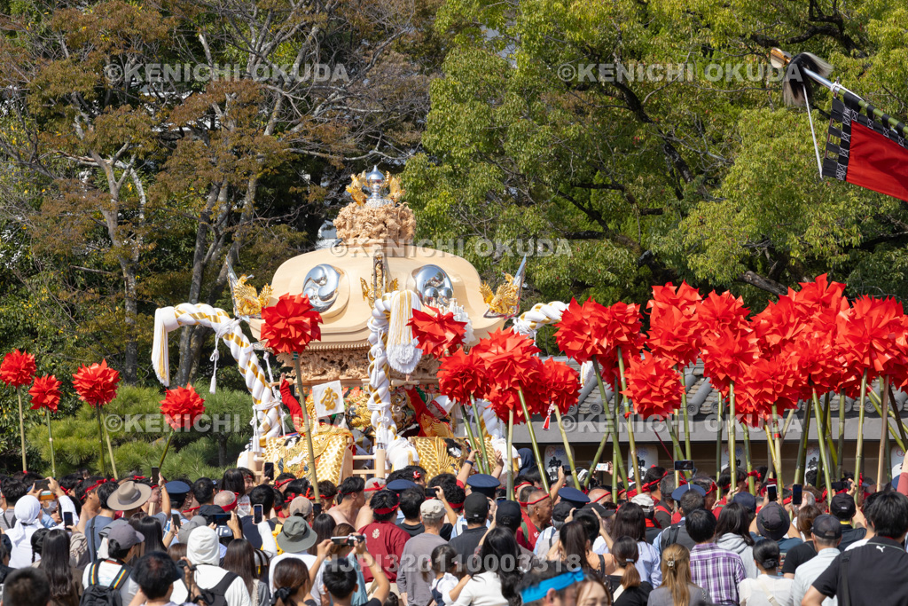 兵庫県 灘のけんか祭り(宵宮) 屋台宮入り 松原