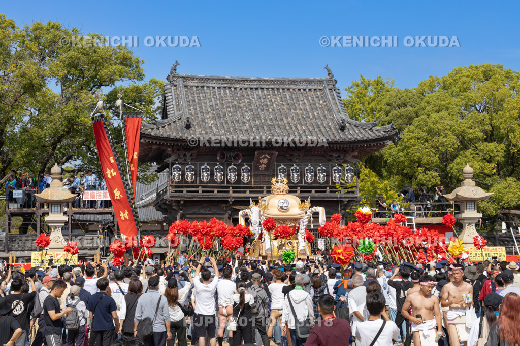 兵庫県 灘のけんか祭り(宵宮) 屋台宮入り 松原