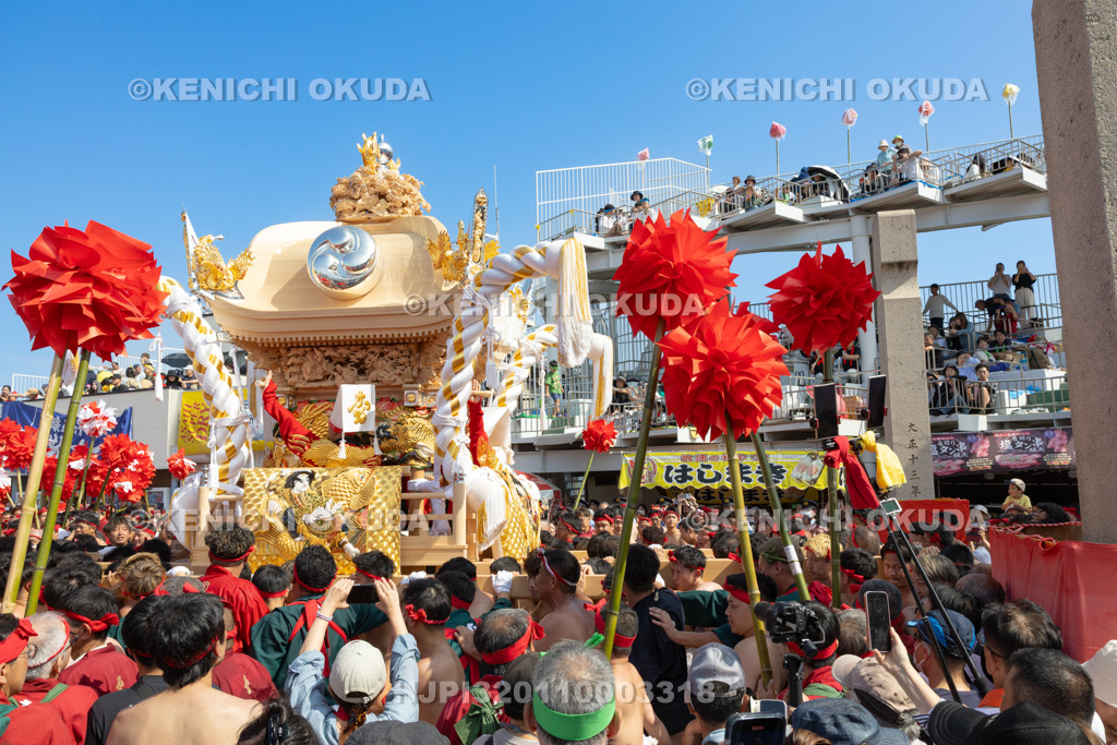 兵庫県 灘のけんか祭り(宵宮) 屋台宮入り 松原