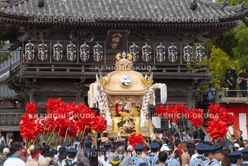 兵庫県 灘のけんか祭り(宵宮) 屋台宮入り 松原