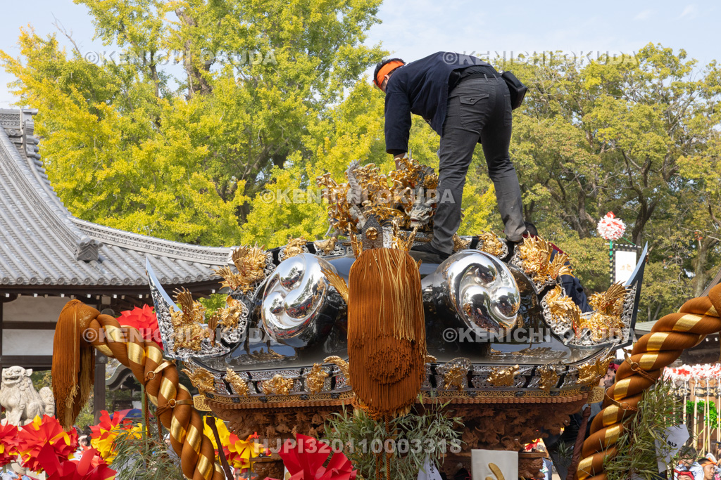 兵庫県 灘のけんか祭り(宵宮) 擬宝珠取付 八家