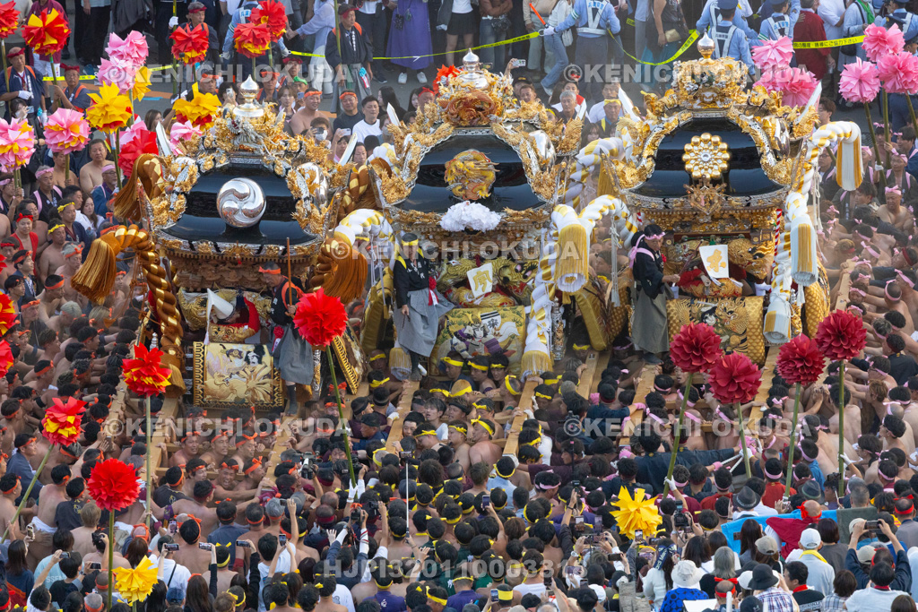 兵庫県 灘のけんか祭り(本宮) 屋台練り合わせ 宇佐崎・東山・八家