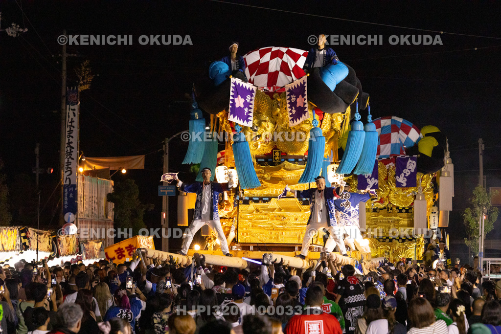 愛媛県　新居浜太鼓祭り　天神浜通りかきくらべ　楠崎