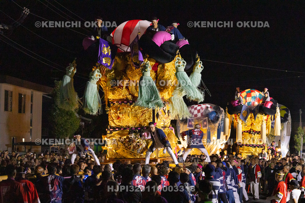 愛媛県　新居浜太鼓祭り　天神浜通りかきくらべ　新田