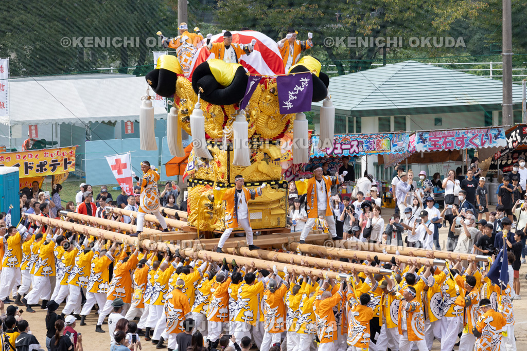 愛媛県 新居浜太鼓祭り 上部地区山根グラウンド統一寄せ