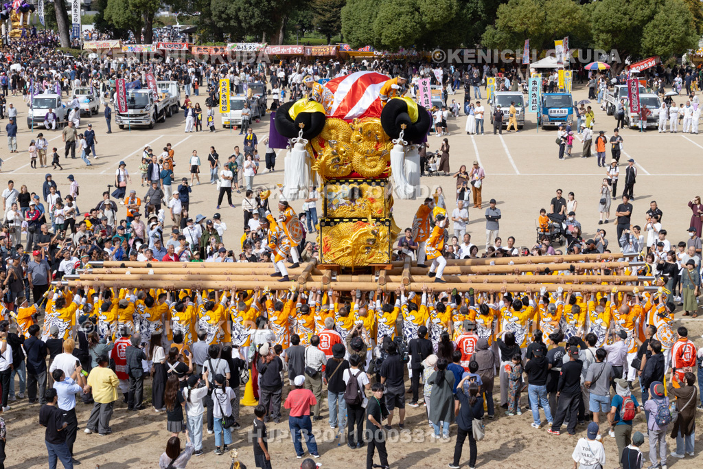 愛媛県 新居浜太鼓祭り 上部地区山根グラウンド統一寄せ