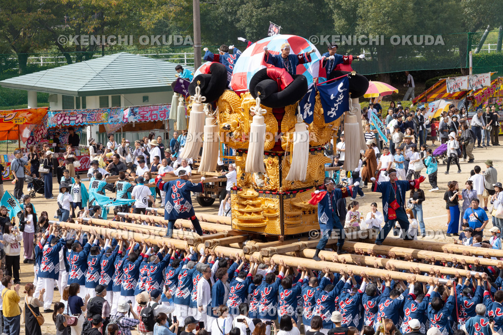 愛媛県 新居浜太鼓祭り 上部地区山根グラウンド統一寄せ