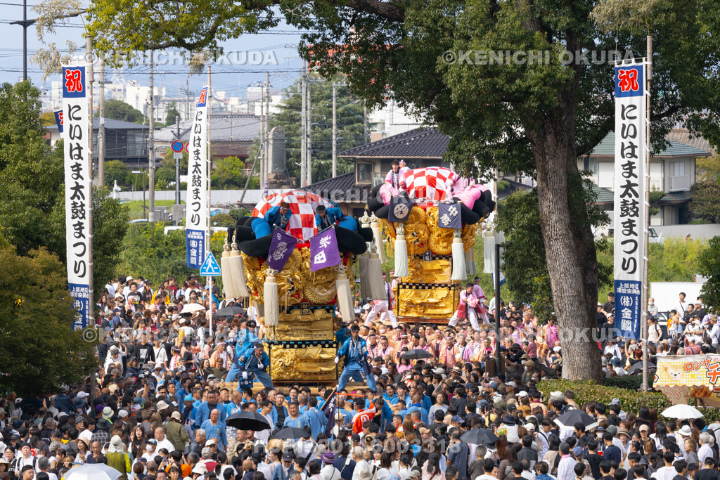 愛媛県 新居浜太鼓祭り 上部地区山根グラウンド統一寄せ