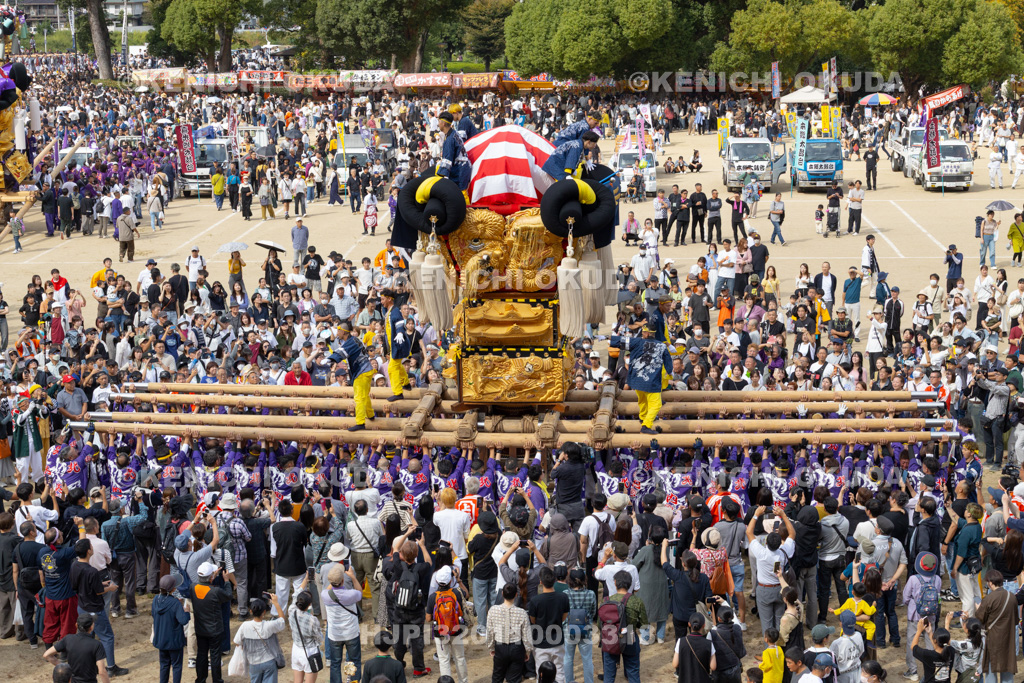 愛媛県 新居浜太鼓祭り 上部地区山根グラウンド統一寄せ