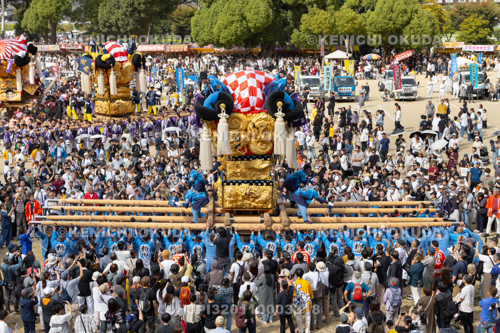 愛媛県 新居浜太鼓祭り 上部地区山根グラウンド統一寄せ