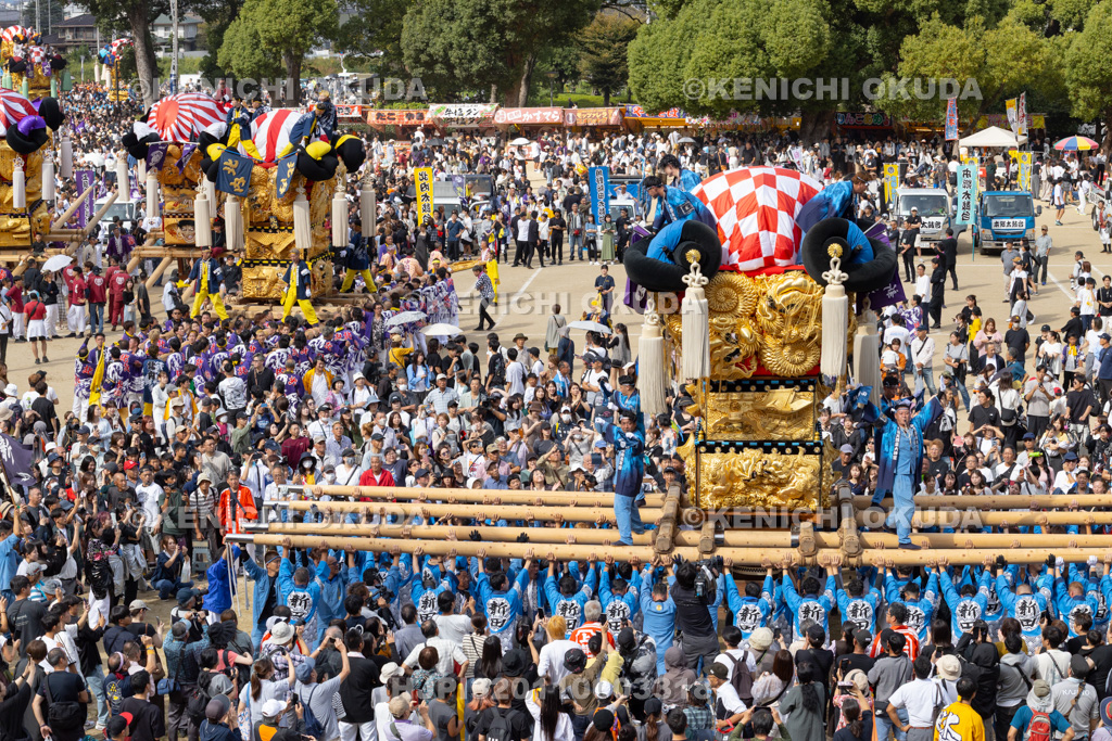愛媛県 新居浜太鼓祭り 上部地区山根グラウンド統一寄せ