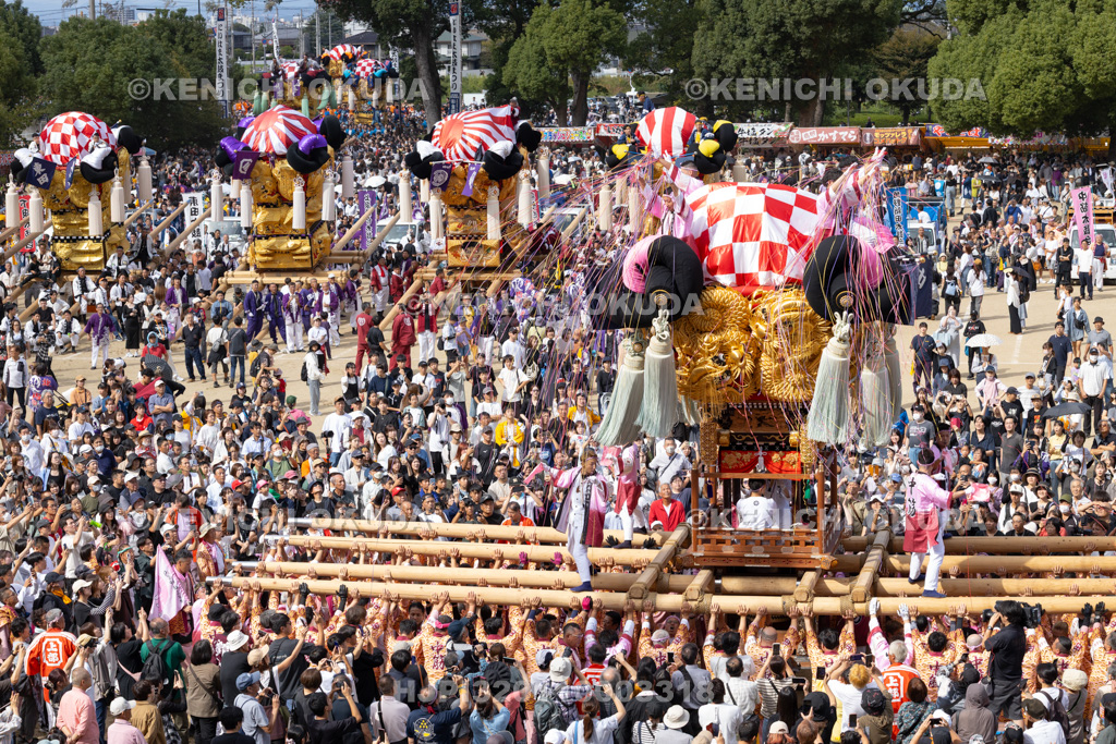 愛媛県 新居浜太鼓祭り 上部地区山根グラウンド統一寄せ